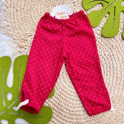  CONJ. DE MALHA 3 PEÇAS - Ursa Abelha Maçã e Coelha Nadadora - Off White e Vermelho